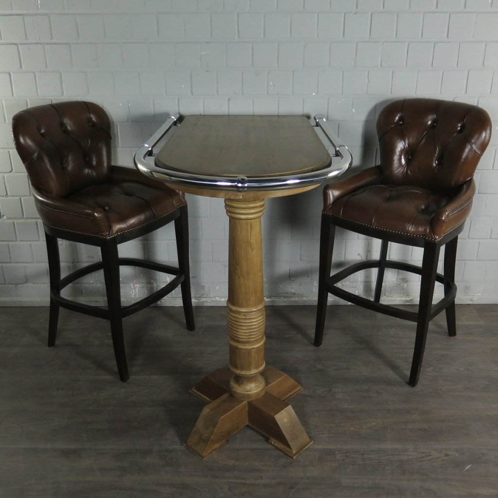 Wand-Stehtisch Bartisch Teakholz 1,28 m