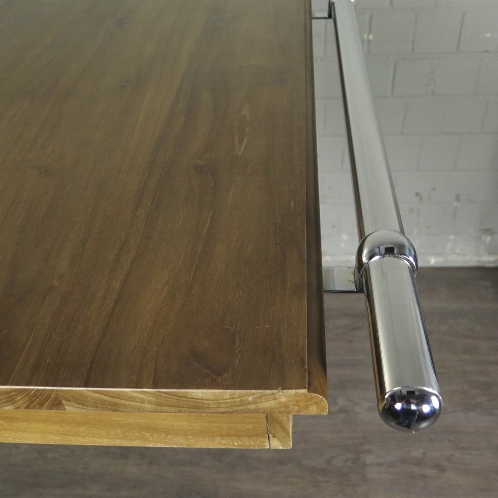 Wand-Stehtisch Bartisch Teakholz 1,28 m