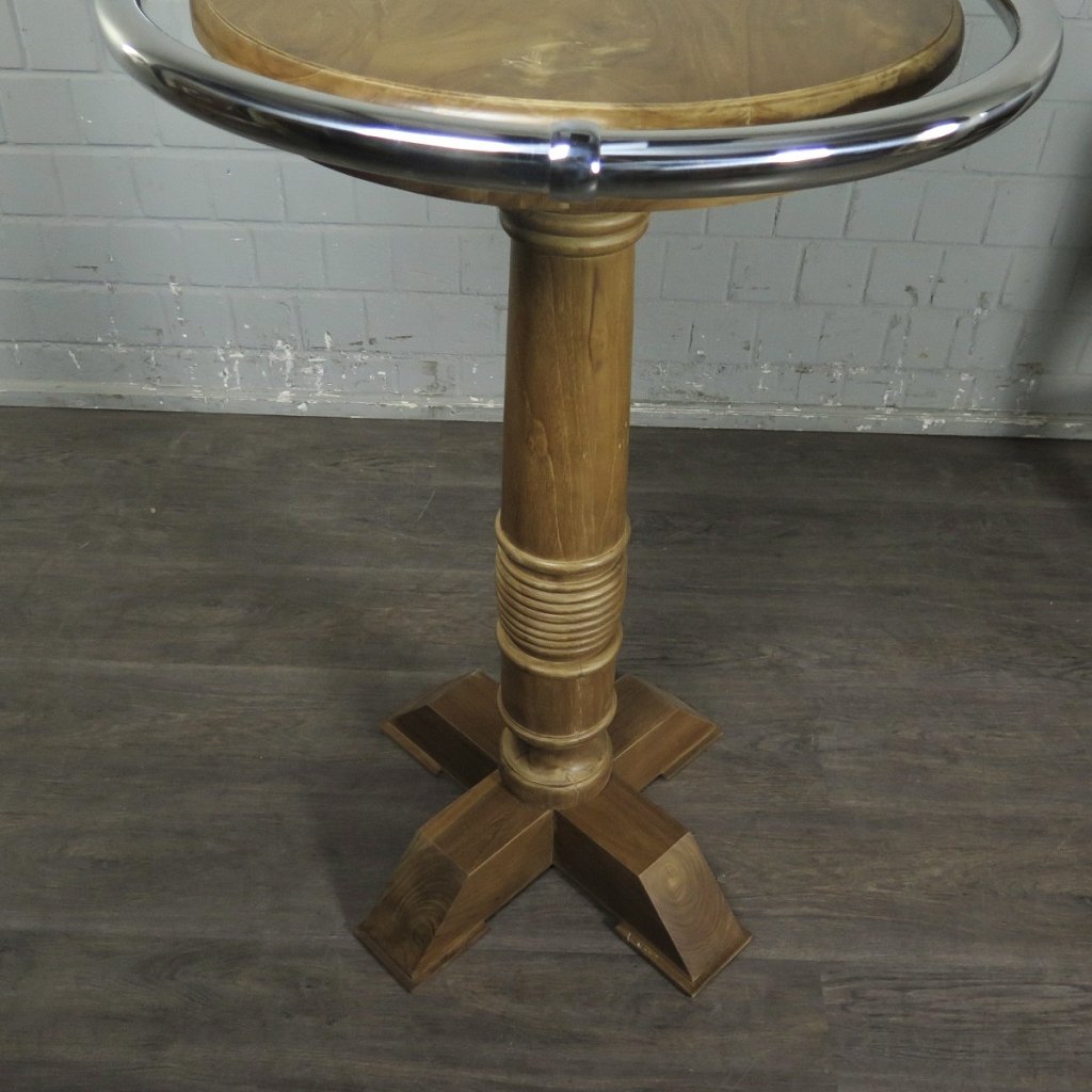 Wand-Stehtisch Bartisch Teakholz 1,28 m