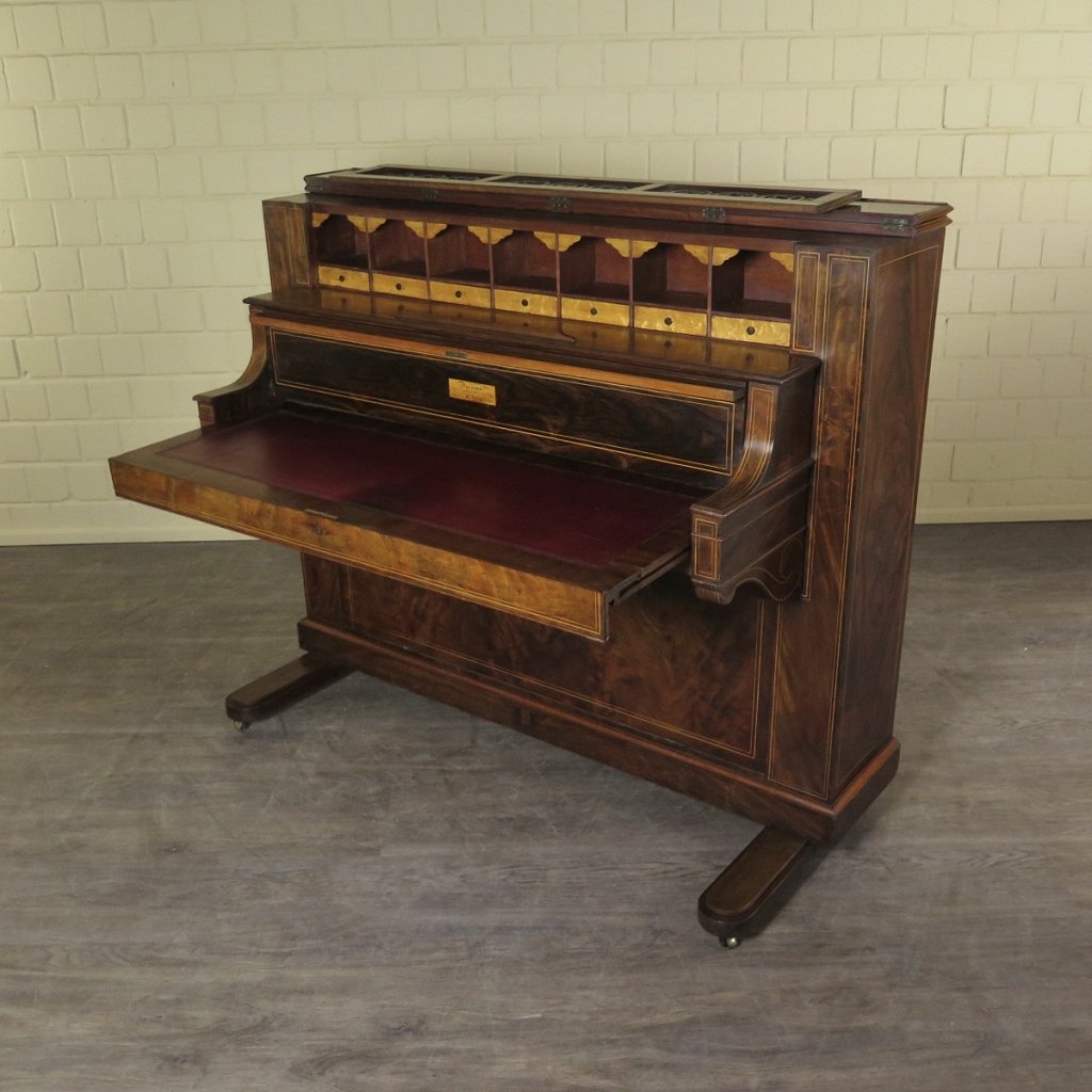 Dussaux Piano-Sekretär Biedermeier 1840 Mahagoni
