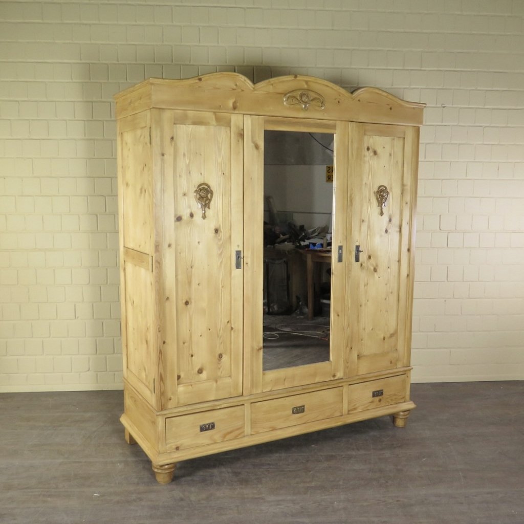 Schrank Kleiderschrank Jugendstil 1910 Kiefer